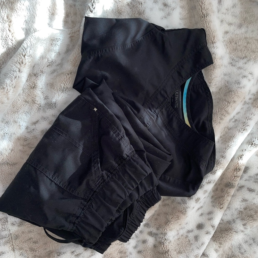 FIVE PAIRS OF SCRUBS all fit like small top and medium bottom